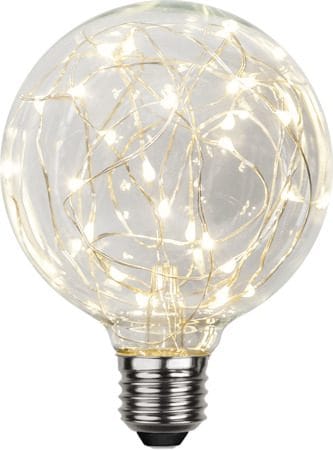 LED-lampa E27 G95 Decoled Dew Drop 25 LED - Transparent / Silver - Belysning & el - Ljuskällor & glödlampor - LED-belysning