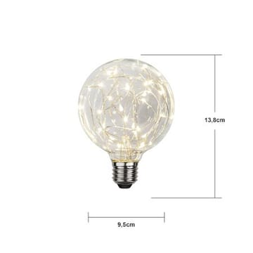 LED-lampa E27 G95 Decoled Dew Drop 25 LED - Transparent / Silver - Belysning & el - Ljuskällor & glödlampor - LED-belysning