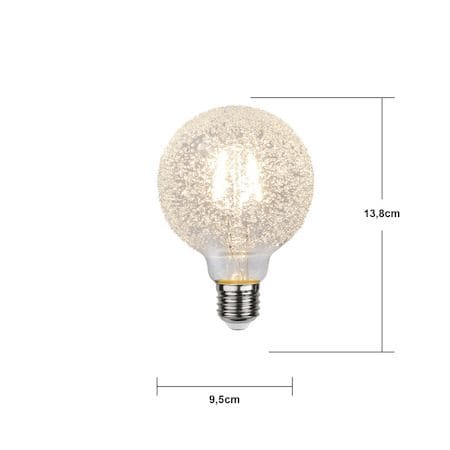 LED-lampa E27 G95 Decoled Icedrop 2600K 65lm Dimbar - Transparent / Silver - Belysning & el - Ljuskällor & glödlampor - LED-belysning