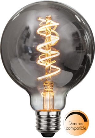 LED-lampa E27 G95 Decoled Spiral 2100K 50 lm Dimbar - Rökgrå - Belysning & el - Ljuskällor & glödlampor - LED-belysning