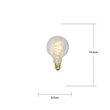 LED-lampa E27 G95 DecoSpiral 2100K 270 lm 3-stegsdimring med minne - Transparent - Belysning & el - Ljuskällor & glödlampor - LED-belysning