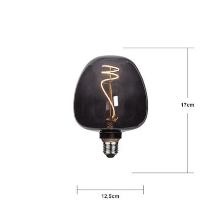 LED-lampa E27 Glob 125 Decoled Apple 17 cm - Svart - Belysning & el - Ljuskällor & glödlampor - LED-belysning