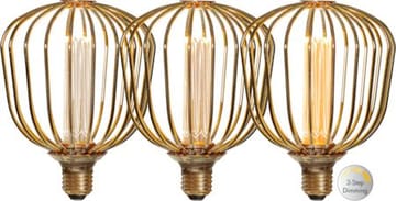 LED-lampa E27 Glob 125 Decoled Metal Basket 3-stegsdimring - Guld - Belysning & el - Ljuskällor & glödlampor - LED-belysning