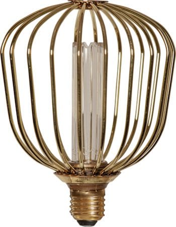 LED-lampa E27 Glob 125 Decoled Metal Basket 3-stegsdimring - Guld - Belysning & el - Ljuskällor & glödlampor - LED-belysning