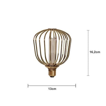 LED-lampa E27 Glob 125 Decoled Metal Basket 3-stegsdimring - Guld - Belysning & el - Ljuskällor & glödlampor - LED-belysning