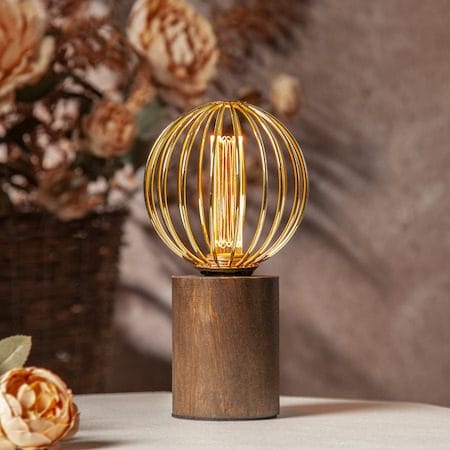 LED-lampa E27 Glob 125 Decoled Metal Globe 3-stegsdimring - Guld - Belysning & el - Ljuskällor & glödlampor - LED-belysning