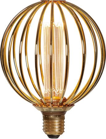LED-lampa E27 Glob 125 Decoled Metal Globe 3-stegsdimring - Guld - Belysning & el - Ljuskällor & glödlampor - LED-belysning