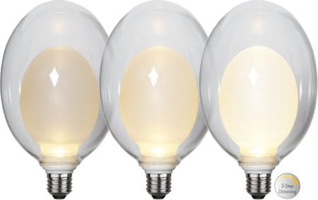 LED-lampa E27 Space Äggformad 2700K 350 lm 3-stegsdimring - Transparent / Vit - Belysning & el - Ljuskällor & glödlampor - LED-belysning