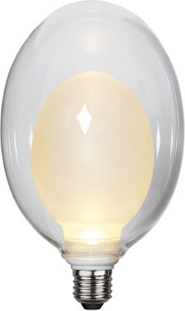 LED-lampa E27 Space Äggformad 2700K 350 lm 3-stegsdimring - Transparent / Vit - Belysning & el - Ljuskällor & glödlampor - LED-belysning