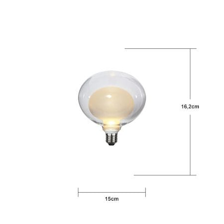 LED-lampa E27 Space Oval 2700K 350 lm 3-stegsdimring - Transparent / Vit - Belysning & el - Ljuskällor & glödlampor - LED-belysning