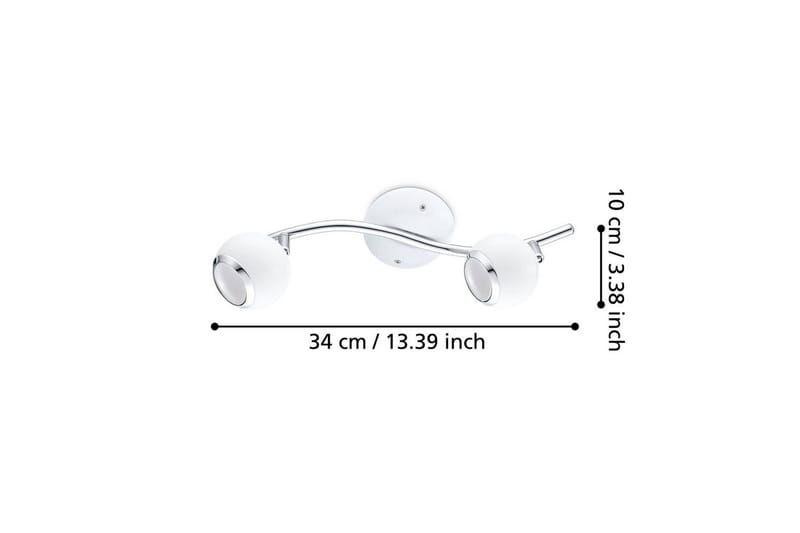 Spotlight Eglo Bimeda med 2 Lampor Vit, Krom - Vit/Krom - Belysning & el - Ljuskällor & glödlampor - LED-belysning - LED-spotlight