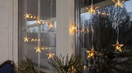 Star Curtain Ljusgardin 180 cm, transparent