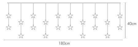 Star Curtain Ljusgardin 180 cm - transparent - Belysning & el - Ljuskällor & glödlampor - LED-belysning - LED slinga