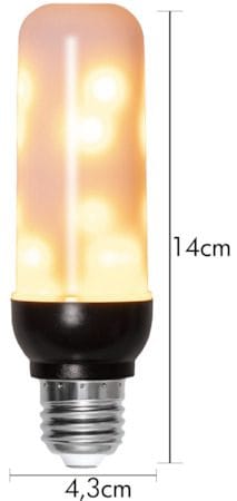 LED-lampa E27 T40 Flame 1600K 80 lm med Gravitationssensor - Svart / Frostad - Belysning & el - Ljuskällor & glödlampor - LED-belysning