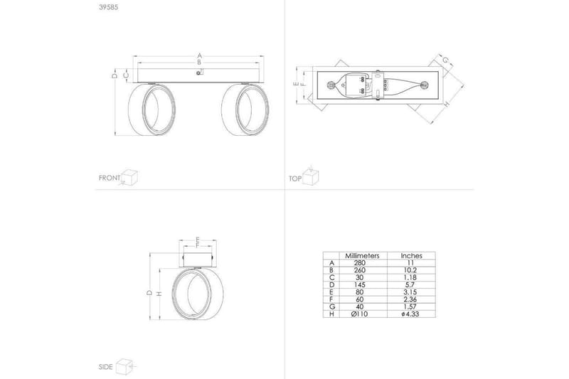 LED-spotlight Eglo Albariza Vit 2 Lampor - 2 Lampor - Belysning & el - Ljuskällor & glödlampor - Spotlight & downlight