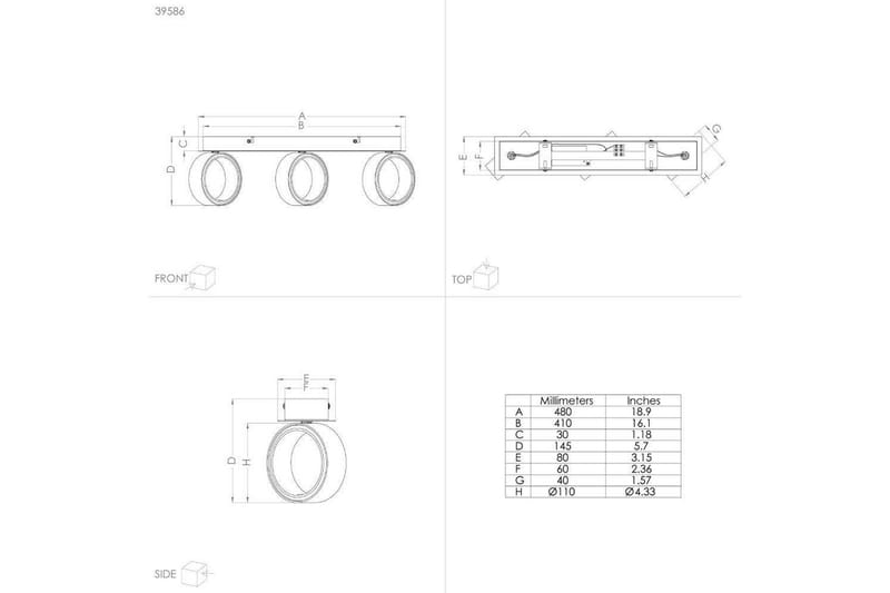 LED-spotlight Eglo Albariza Vit 3 Lampor - 3 Lampor - Belysning & el - Ljuskällor & glödlampor - Spotlight & downlight