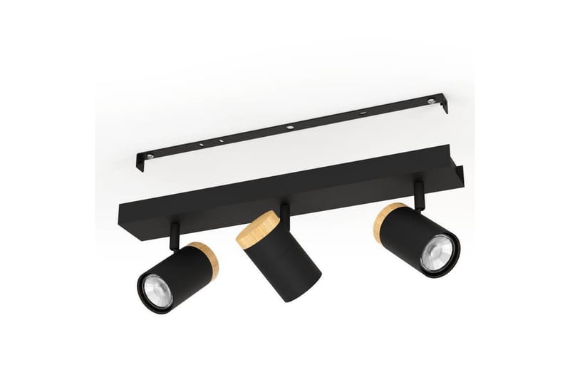 LED-spotlight Eglo Cartagena Svart/Trä 3 Lampor - 3 Lampor - Belysning & el - Ljuskällor & glödlampor - Spotlight & downlight