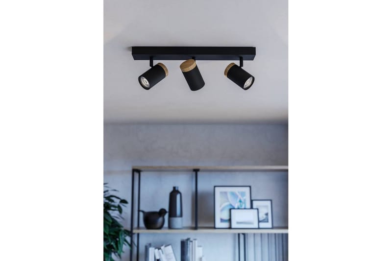 LED-spotlight Eglo Cartagena Svart/Trä 3 Lampor - 3 Lampor - Belysning & el - Ljuskällor & glödlampor - Spotlight & downlight