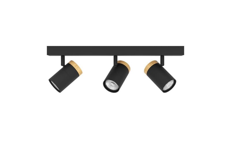 LED-spotlight Eglo Cartagena Svart/Trä 3 Lampor - 3 Lampor - Belysning & el - Ljuskällor & glödlampor - Spotlight & downlight