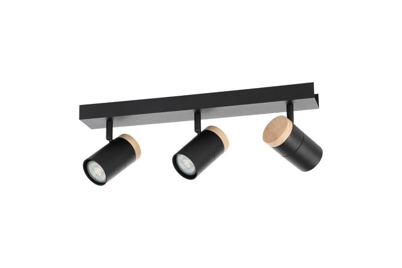 LED-spotlight Eglo Cartagena Svart/Trä 3 Lampor - 3 Lampor - Belysning & el - Ljuskällor & glödlampor - Spotlight & downlight