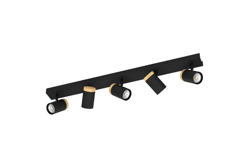 LED-spotlight Eglo Cartagena Svart/Trä 5 Lampor, 5 Lampor