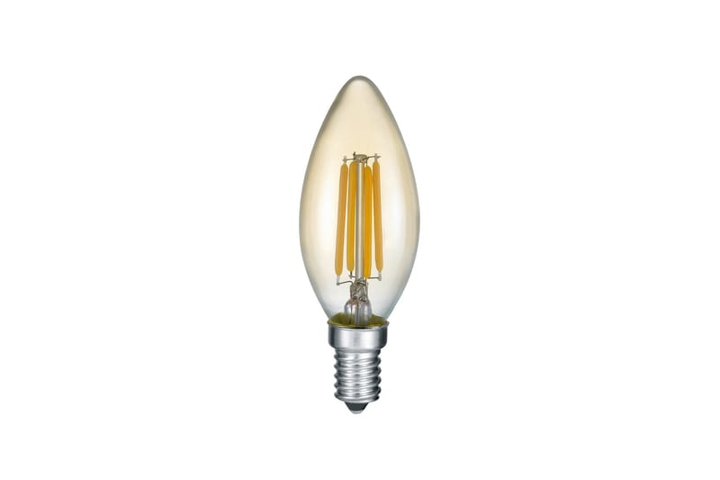 LK LED E14 filament kron 4W 400lm 2700K brun 3-steg, Brun