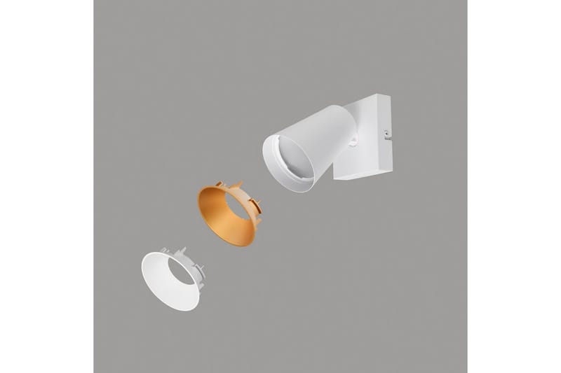 Spot TRIO Sharp 1-del, Mattvit/guld - 1-del, Mattvit/guld - Belysning & el - Ljuskällor & glödlampor - Spotlight & downlight