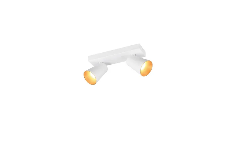 Spot TRIO Sharp 2-del, Mattvit/guld, 2-del, Mattvit/guld