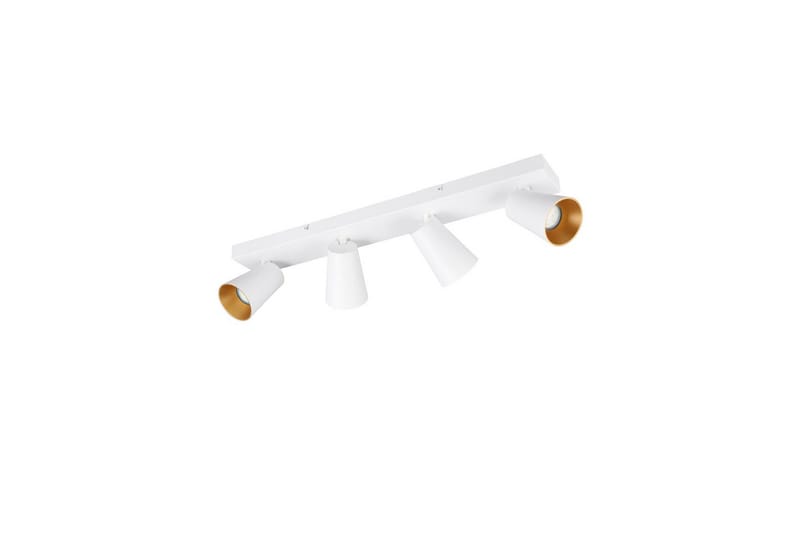 Spot TRIO Sharp 4-del, Mattvit/guld - 4-del, Mattvit/guld - Belysning & el - Ljuskällor & glödlampor - Spotlight & downlight