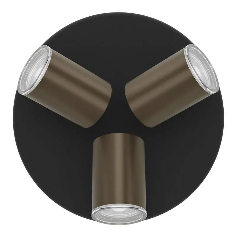 Spotlight Consuma Rund med 3 Lampor - Svart/Bronserad - Belysning & el - Ljuskällor & glödlampor - Spotlight & downlight