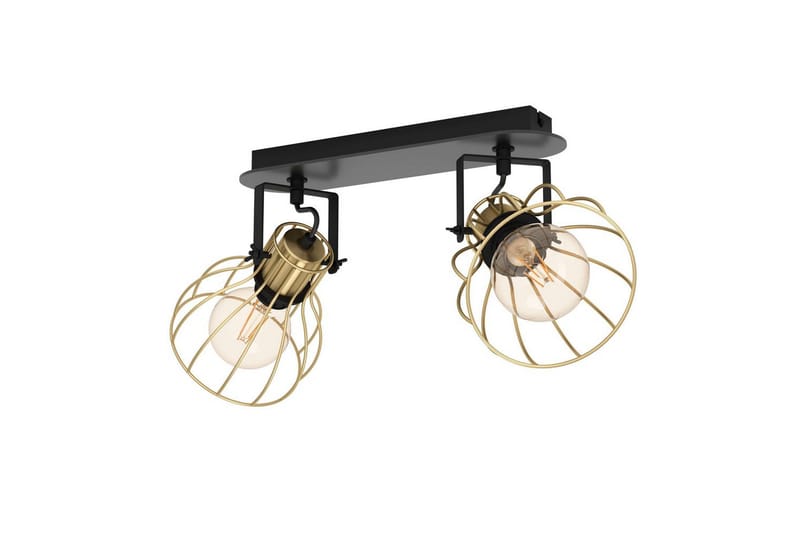 Spotlight Eglo Sambatello med 2 Lampor, Svart/Guld