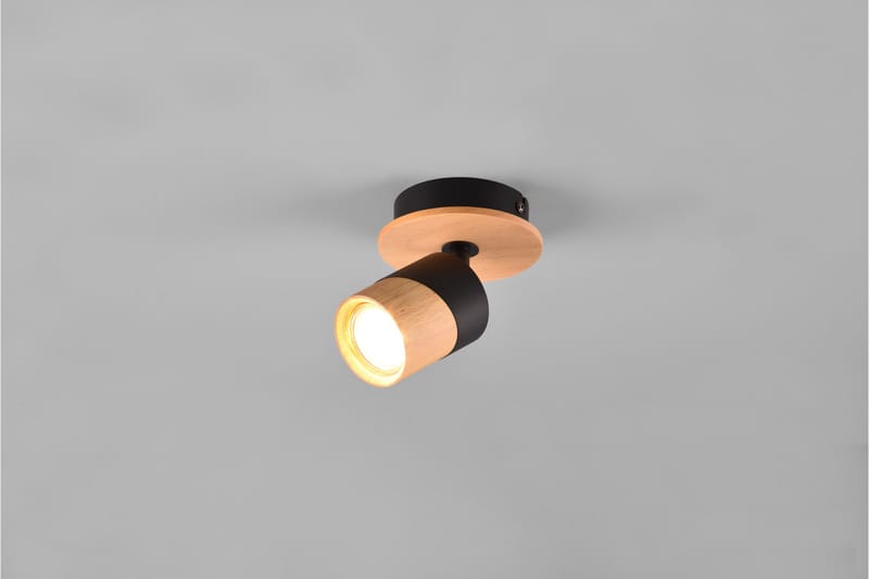 Aruni Spotlight 1L GU10 trä/ mattsvart - Matt svart - Belysning & el - Ljuskällor & glödlampor - Spotlight & downlight