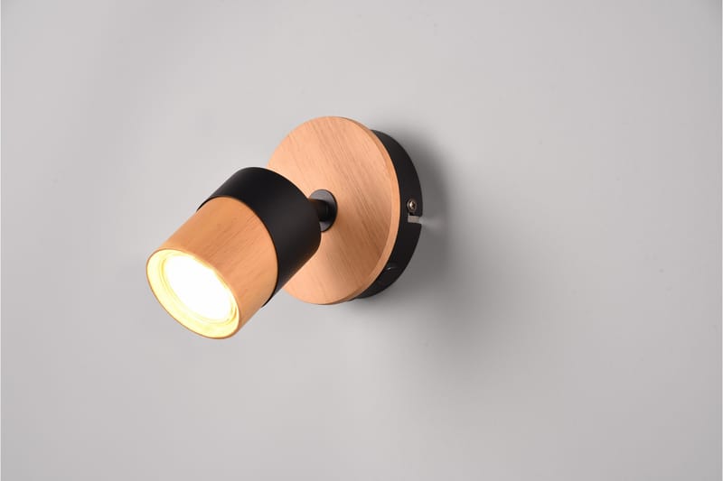 Aruni Spotlight 1L GU10 trä/ mattsvart - Matt svart - Belysning & el - Ljuskällor & glödlampor - Spotlight & downlight