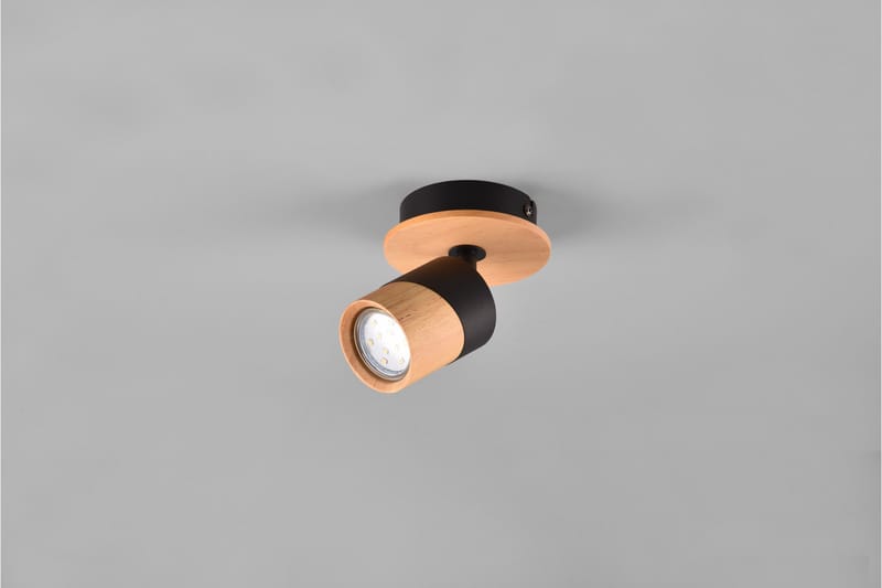 Aruni Spotlight 1L GU10 trä/ mattsvart - Matt svart - Belysning & el - Ljuskällor & glödlampor - Spotlight & downlight
