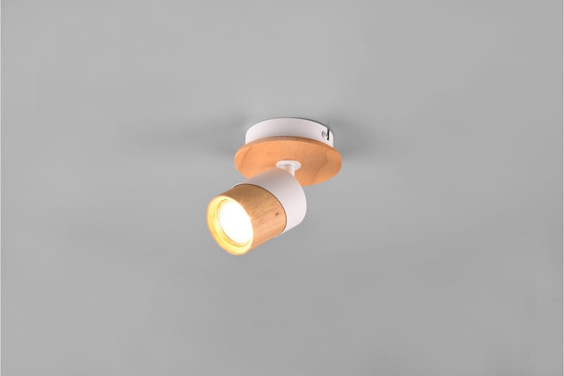 Aruni Spotlight 1L GU10 trä/mattvit - Trä/Matt vit - Belysning & el - Ljuskällor & glödlampor - Spotlight & downlight