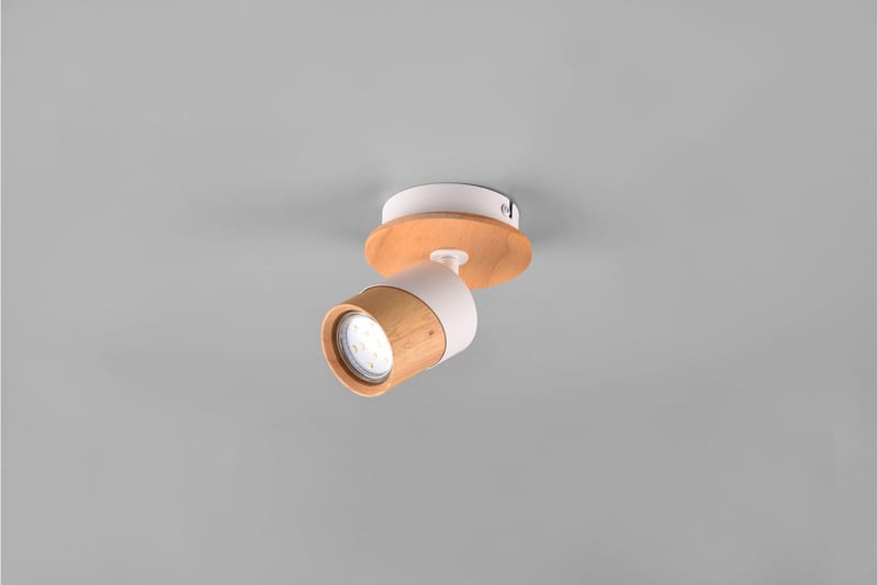 Aruni Spotlight 1L GU10 trä/mattvit - Trä/Matt vit - Belysning & el - Ljuskällor & glödlampor - Spotlight & downlight