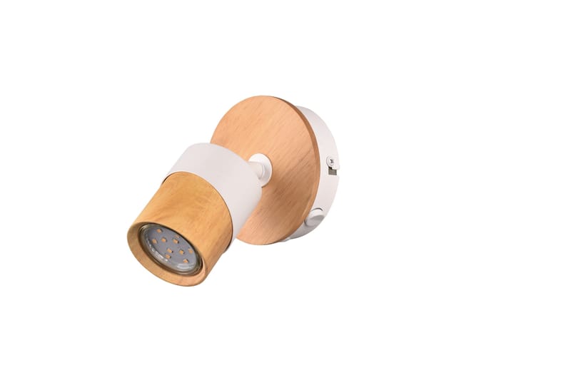 Aruni Spotlight 1L GU10 trä/mattvit, Trä/Matt vit