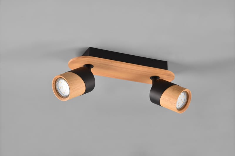 Aruni Spotlight 2L GU10 trä/ mattsvart - Matt svart - Belysning & el - Ljuskällor & glödlampor - Spotlight & downlight