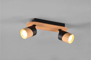 Aruni Spotlight 2L GU10 trä/ mattsvart - Matt svart - Belysning & el - Ljuskällor & glödlampor - Spotlight & downlight