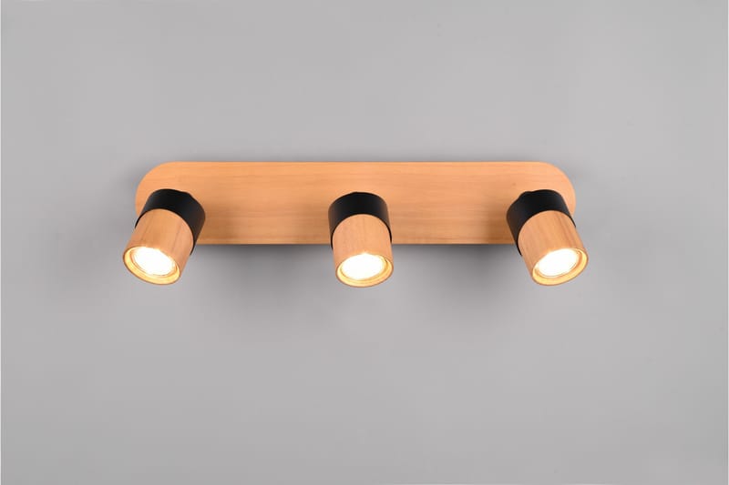 Aruni Spotlight 3L GU10 trä/ mattsvart - Matt svart - Belysning & el - Ljuskällor & glödlampor - Spotlight & downlight