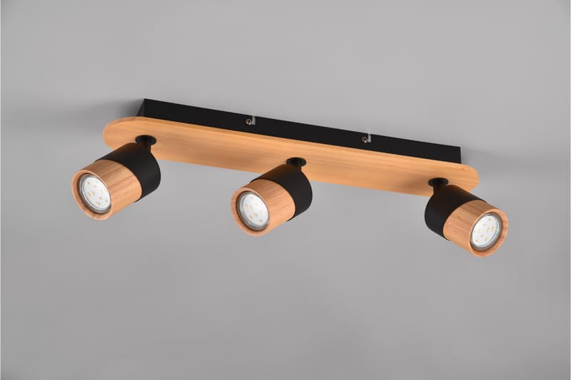 Aruni Spotlight 3L GU10 trä/ mattsvart - Matt svart - Belysning & el - Ljuskällor & glödlampor - Spotlight & downlight