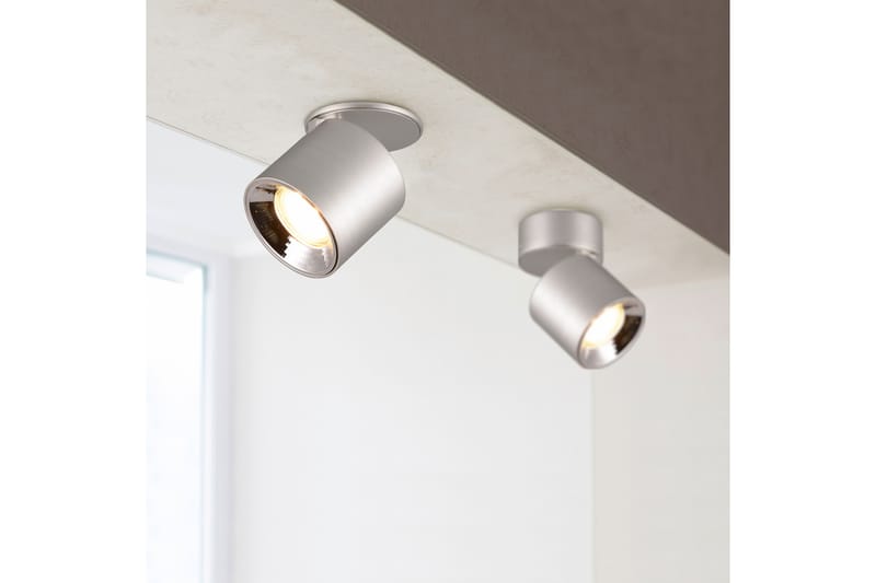 Guayana Spotlight 1L GU10 borstad aluminium - Aluminium - Belysning & el - Ljuskällor & glödlampor - Spotlight & downlight