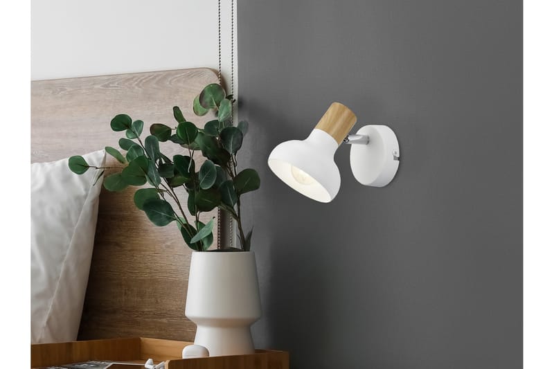 Latika Spotlight 1L E14 mattvit/ trä - Matt vit/Trä - Belysning & el - Ljuskällor & glödlampor - Spotlight & downlight