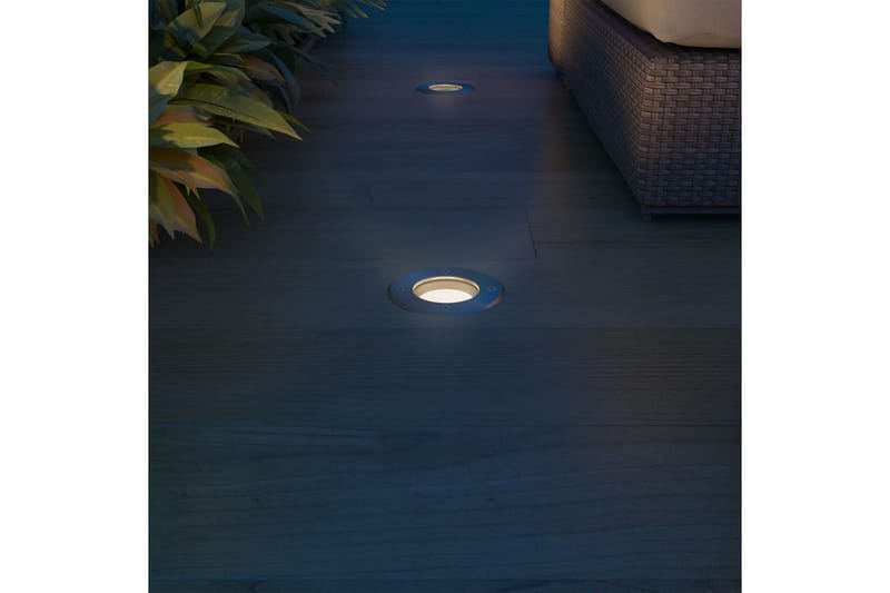 Marklampor med LED 3 st runda - Silver - Markspotlights - Spotlight & downlight - Downlight utomhus - Spotlights utomhus