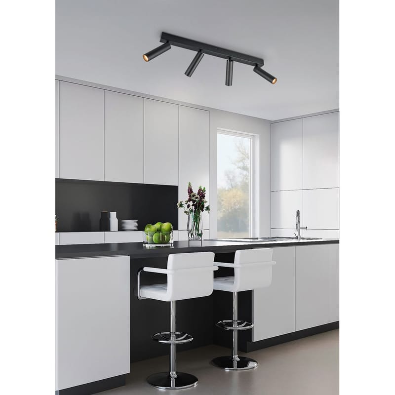 Spot Ambala - 4 lampor, Mattsvart - Belysning & el - Ljuskällor & glödlampor - Spotlight & downlight - Spotlight skena