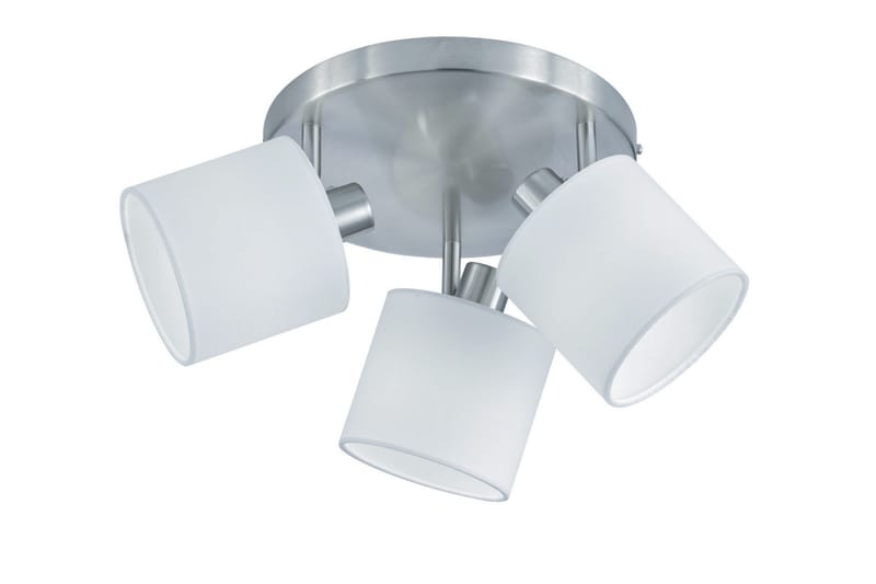 Tommy Spotlight 3L  E14 borstad stål/ vit, Borstad stål/Vit