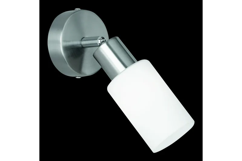 Mars Spotlight 1L E14 borstad stål/ vit, Borstad stål/Vit