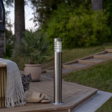 Bologna Solcellspollare 80 cm - silver/klart glas - Belysning & el - Utomhusbelysning