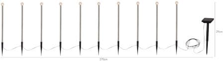 Bubbly 10-pin Solcellsdekoration 270 cm - silver - Belysning & el - Utomhusbelysning - Solcellslampa & solcellsbelysning
