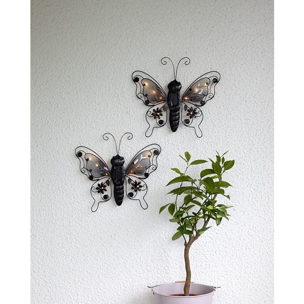 Butterfly Solcellsdekoration 39 cm - svart - Belysning & el - Utomhusbelysning - Solcellslampa & solcellsbelysning